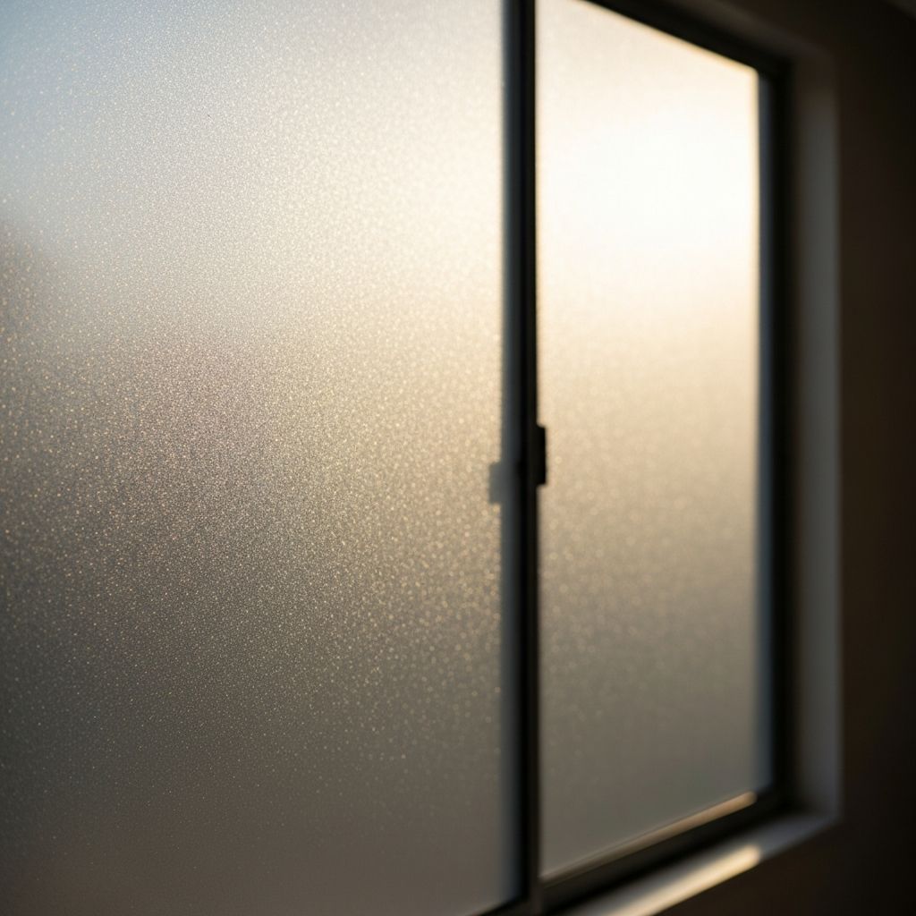 Window with privacy film